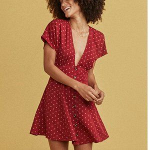 Marine Layer Camila Dress, red/burgundy, size XS